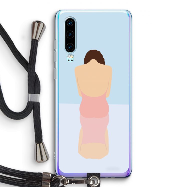 Mirror: Huawei P30 Transparant Hoesje met koord