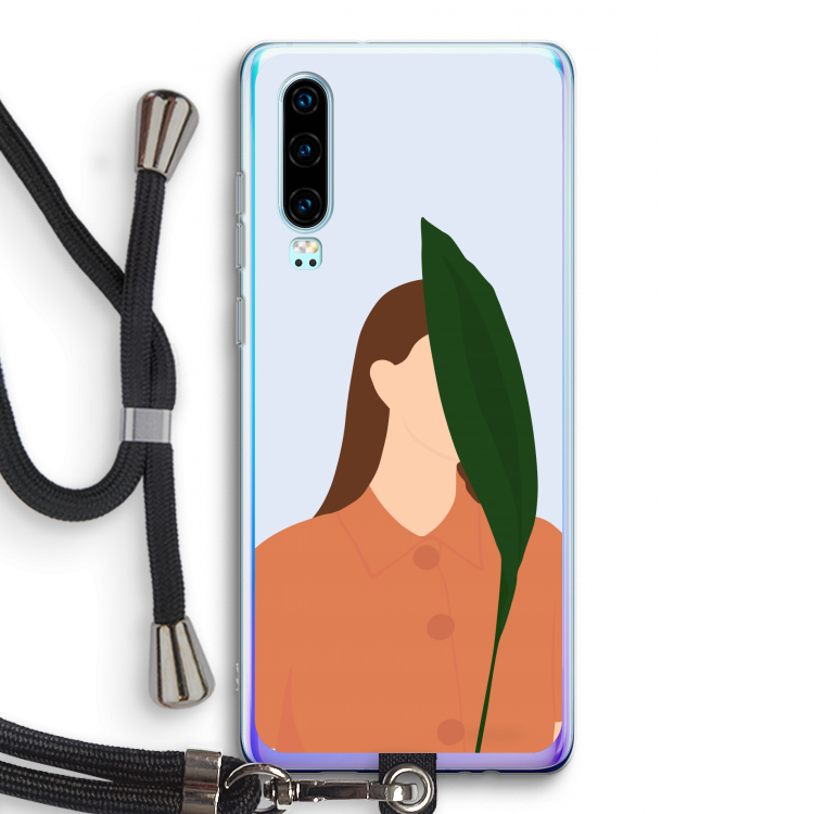 Leaf: Huawei P30 Transparant Hoesje met koord