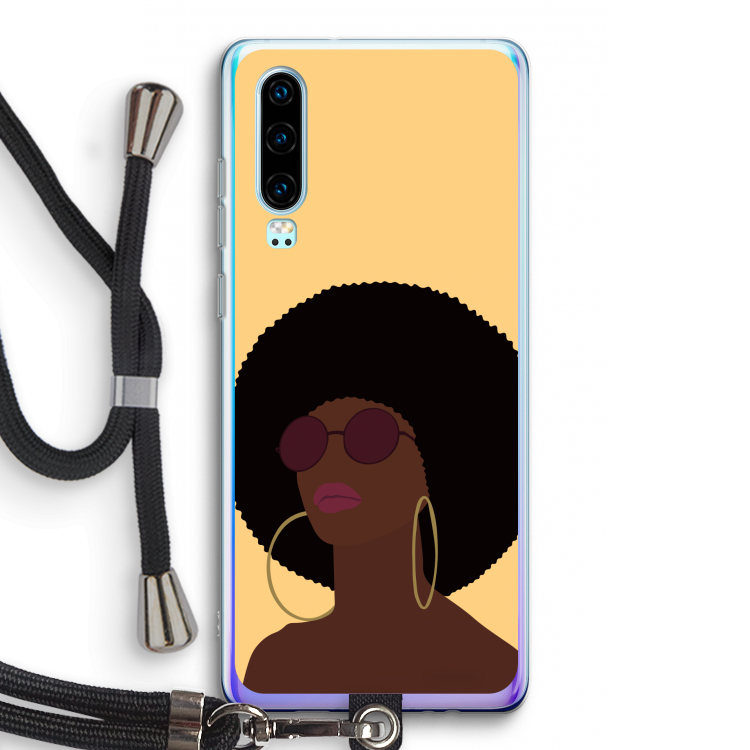 Golden hour: Huawei P30 Transparant Hoesje met koord