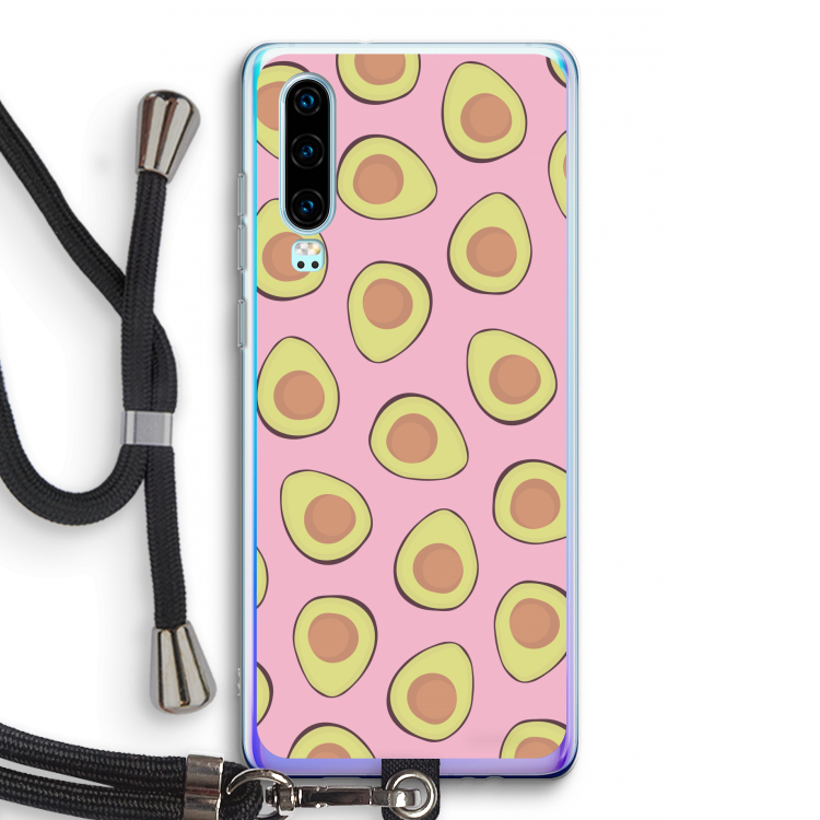 Dancing avocados: Huawei P30 Transparant Hoesje met koord