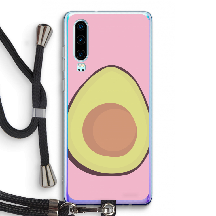 Avocado: Huawei P30 Transparant Hoesje met koord