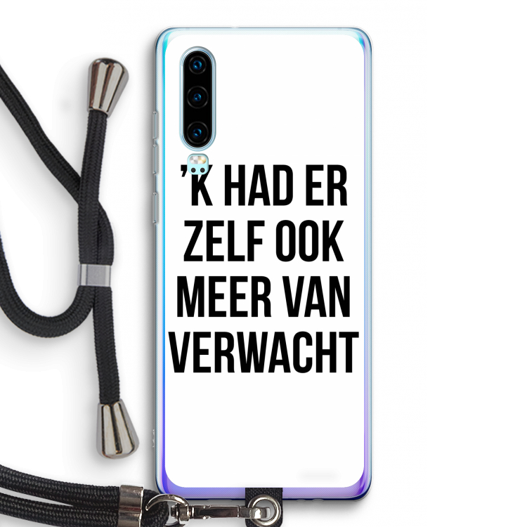 Meer verwacht: Huawei P30 Transparant Hoesje met koord