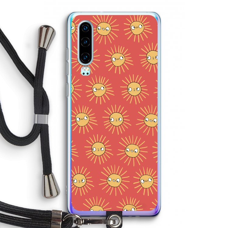 Zon: Huawei P30 Transparant Hoesje met koord