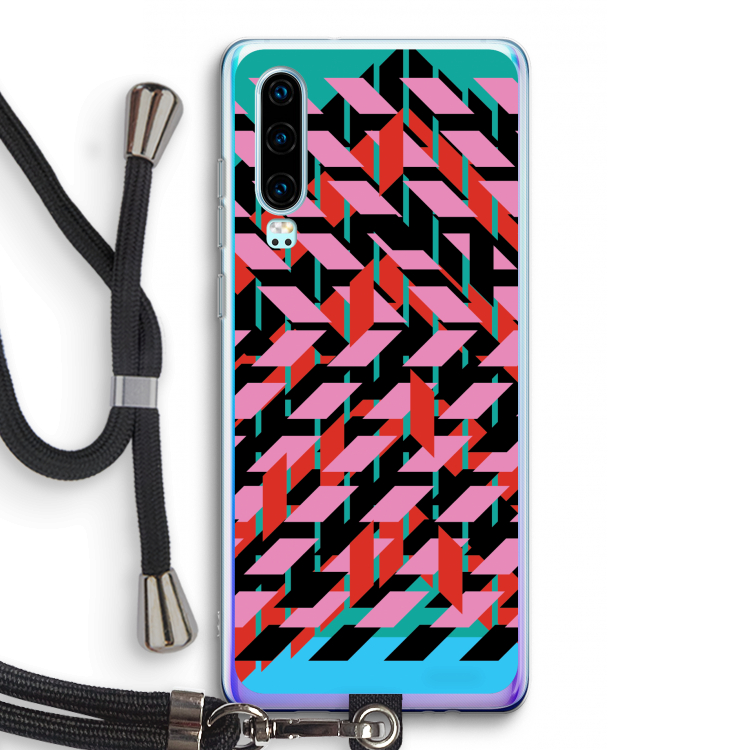 Skew Blush 2: Huawei P30 Transparant Hoesje met koord
