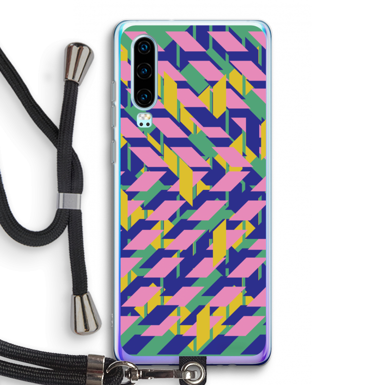 Skew Blush 1: Huawei P30 Transparant Hoesje met koord