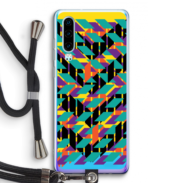 Skew Bee 1: Huawei P30 Transparant Hoesje met koord