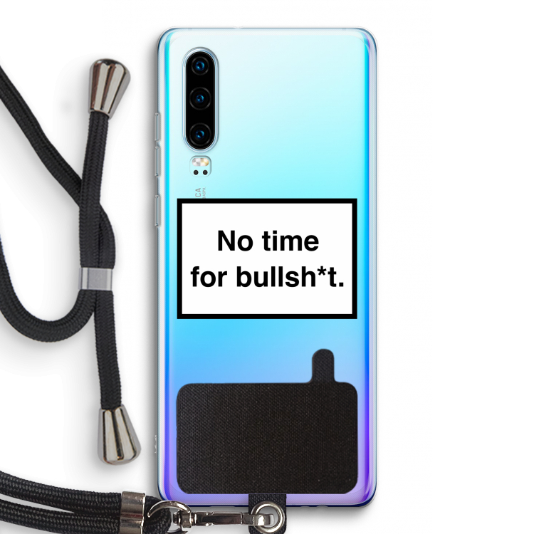 No time: Huawei P30 Transparant Hoesje met koord