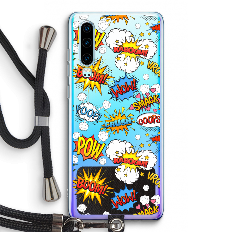 Pow Smack: Huawei P30 Transparant Hoesje met koord