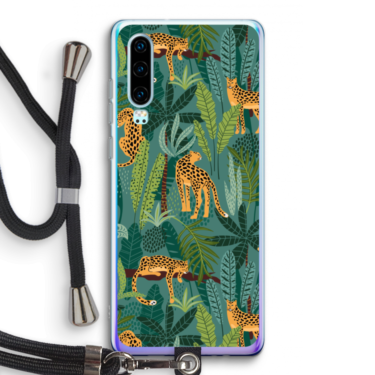 Luipaard 2: Huawei P30 Transparant Hoesje met koord