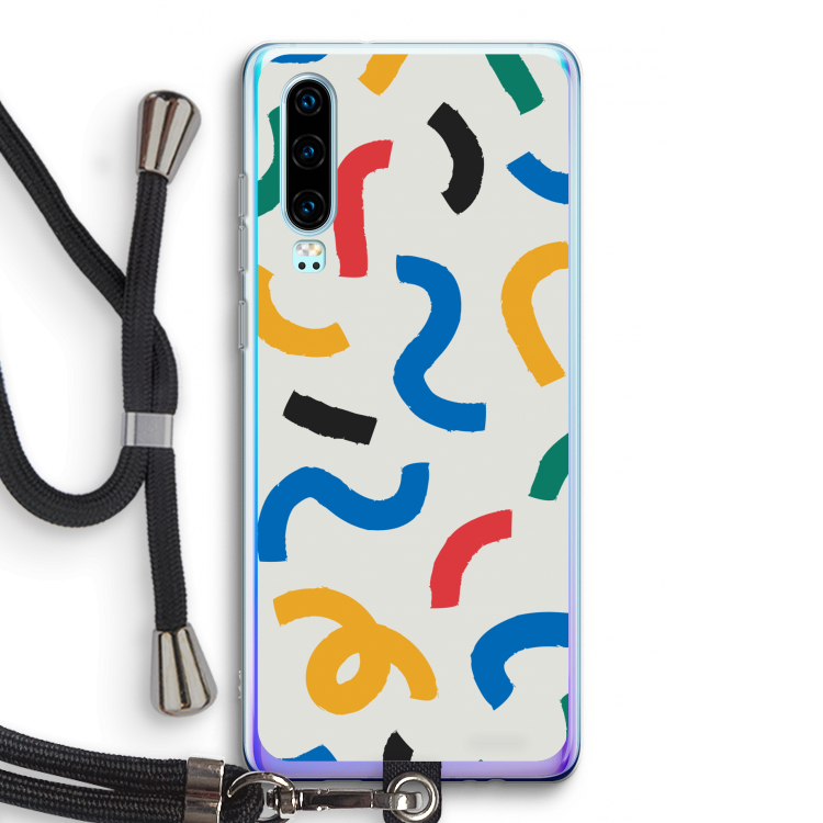 Illustratieve pop 2: Huawei P30 Transparant Hoesje met koord