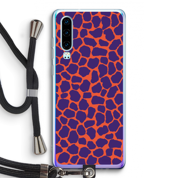 Purple Giraffe: Huawei P30 Transparant Hoesje met koord