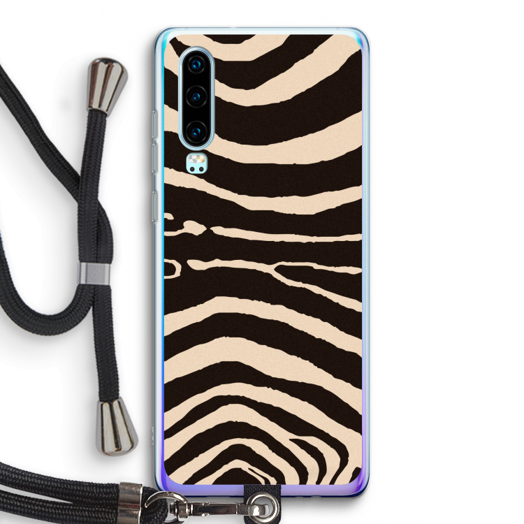 Arizona Zebra: Huawei P30 Transparant Hoesje met koord