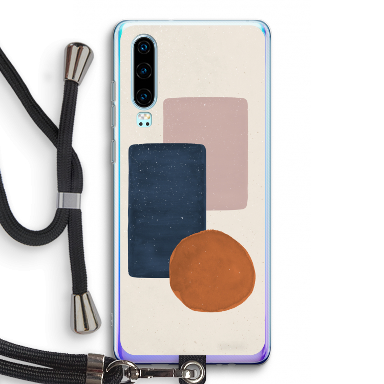 Geo #3: Huawei P30 Transparant Hoesje met koord