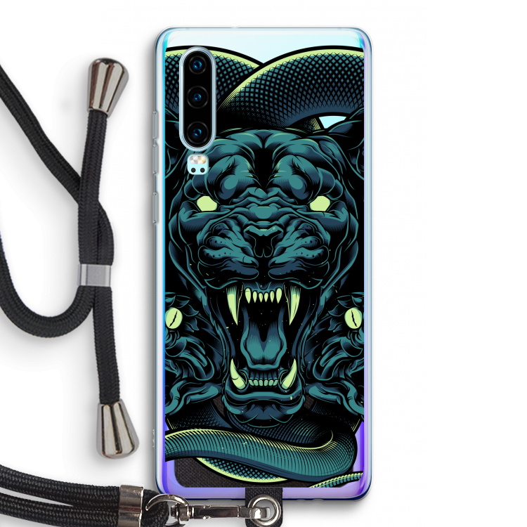 Cougar and Vipers: Huawei P30 Transparant Hoesje met koord