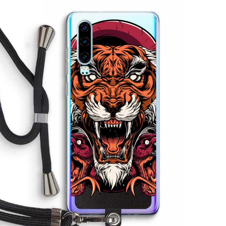 Tiger and Rattlesnakes: Huawei P30 Transparant Hoesje met koord