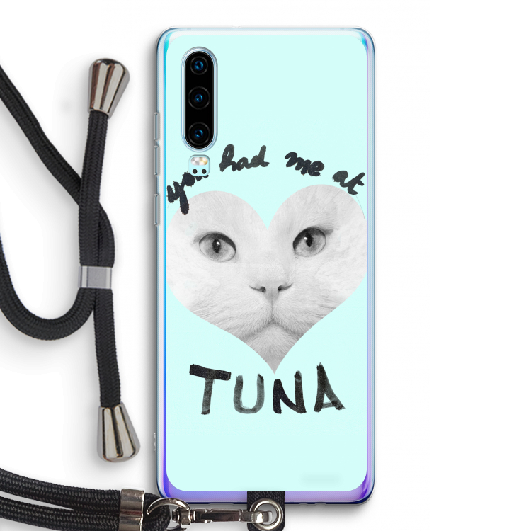 You had me at tuna: Huawei P30 Transparant Hoesje met koord