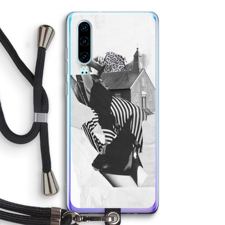 House: Huawei P30 Transparant Hoesje met koord