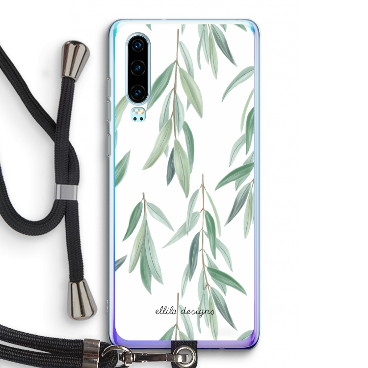 Branch up your life: Huawei P30 Transparant Hoesje met koord