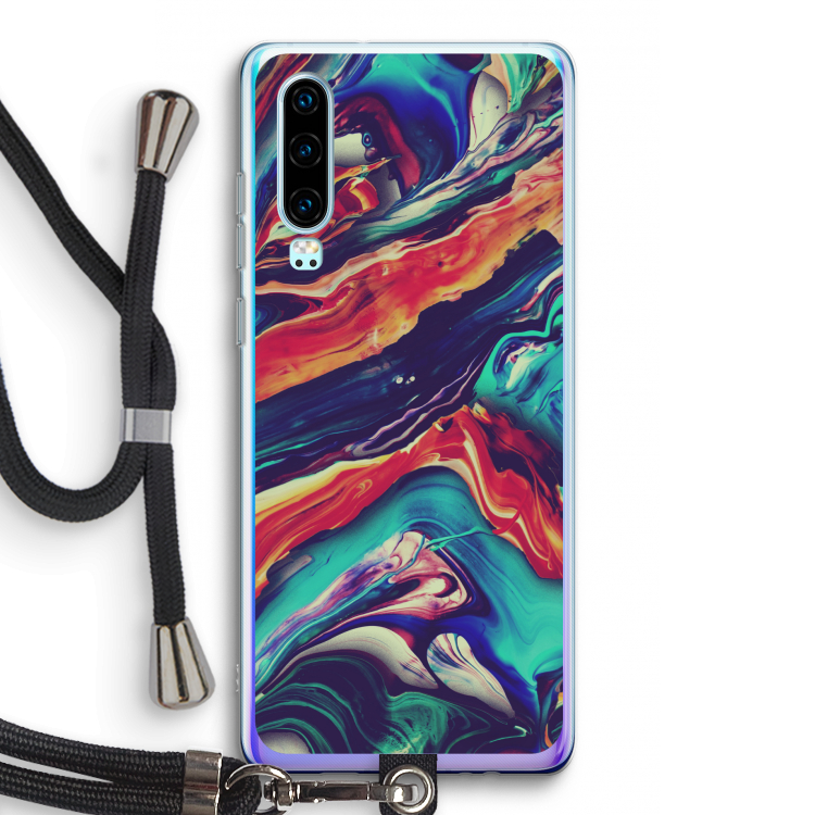 Chameleon Sun: Huawei P30 Transparant Hoesje met koord