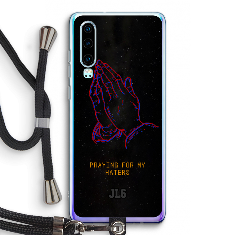 Praying For My Haters: Huawei P30 Transparant Hoesje met koord