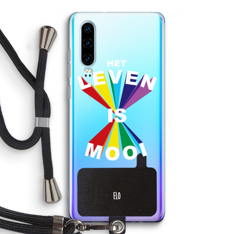 Het Leven Is Mooi: Huawei P30 Transparant Hoesje met koord