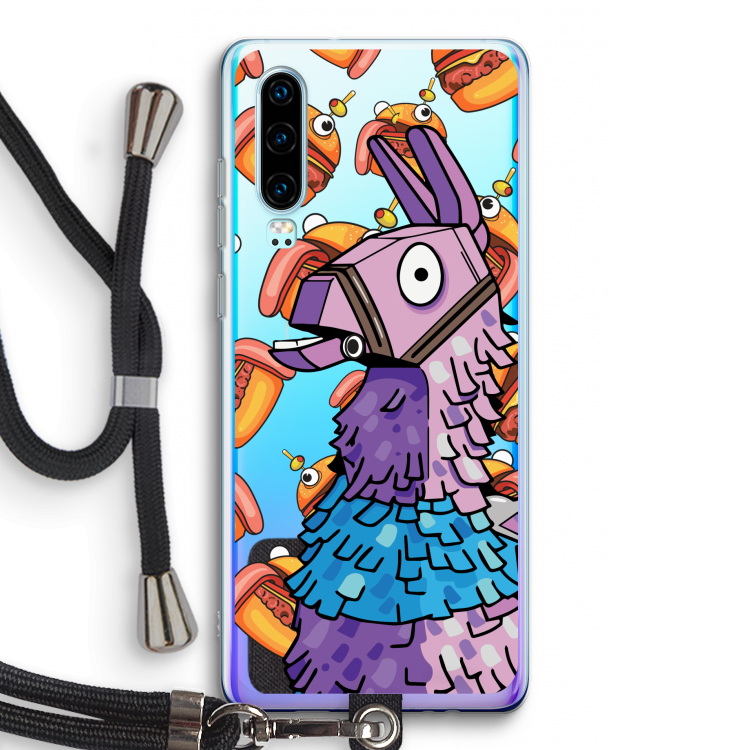Loot Burger: Huawei P30 Transparant Hoesje met koord
