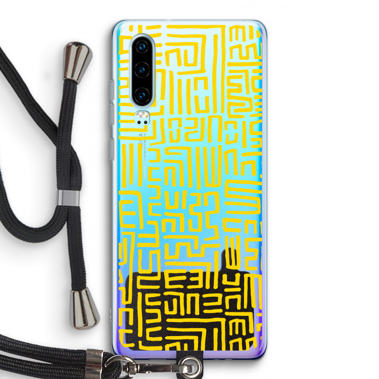 Majorelle Blue Print: Huawei P30 Transparant Hoesje met koord