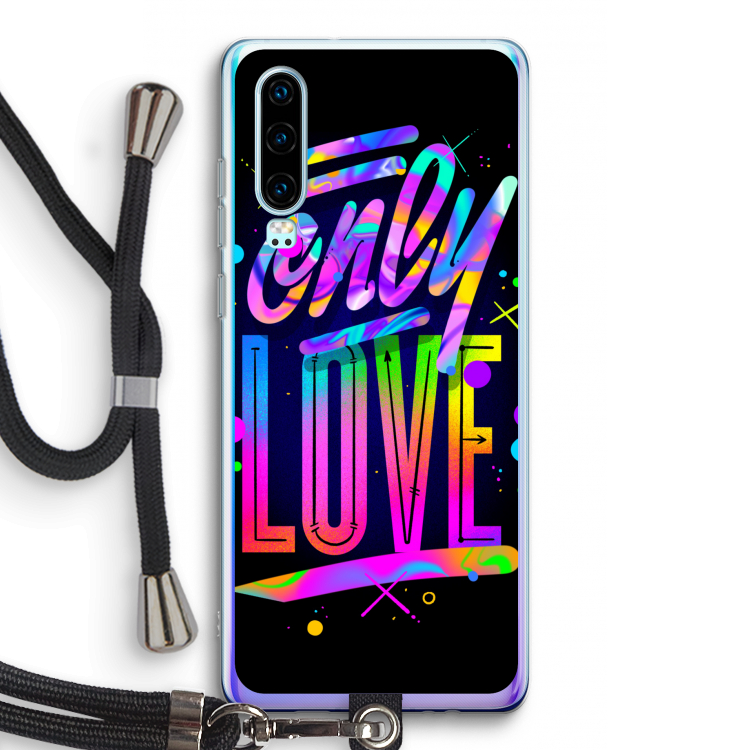 Only Love: Huawei P30 Transparant Hoesje met koord