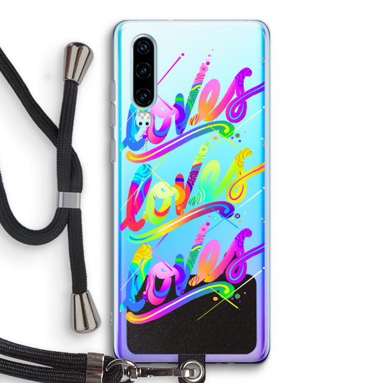 Loves: Huawei P30 Transparant Hoesje met koord