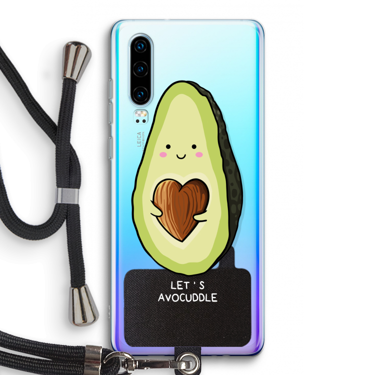 Avocuddle: Huawei P30 Transparant Hoesje met koord
