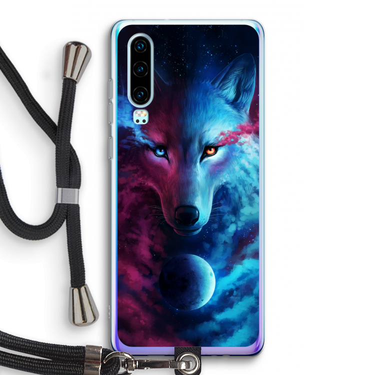 Where Light And Dark Meet: Huawei P30 Transparant Hoesje met koord