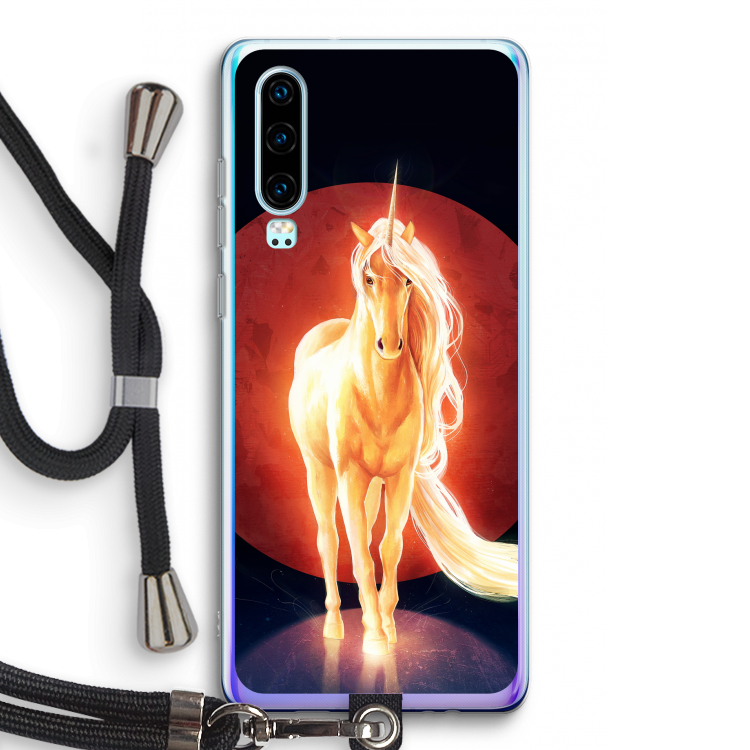 Last Unicorn: Huawei P30 Transparant Hoesje met koord