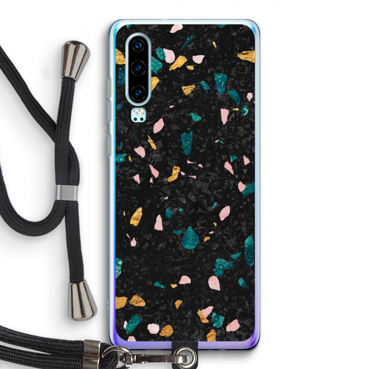 Terrazzo N°10: Huawei P30 Transparant Hoesje met koord