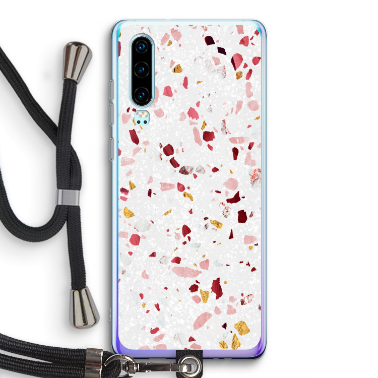 Terrazzo N°9: Huawei P30 Transparant Hoesje met koord