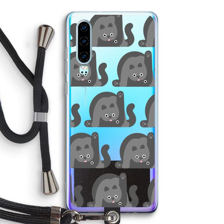 Cats: Huawei P30 Transparant Hoesje met koord