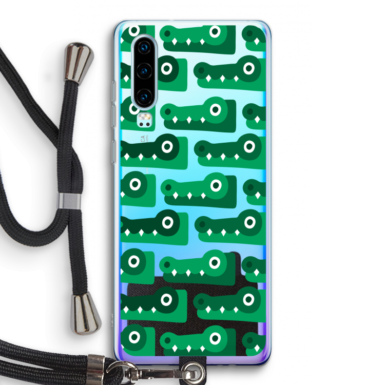 Crocs: Huawei P30 Transparant Hoesje met koord