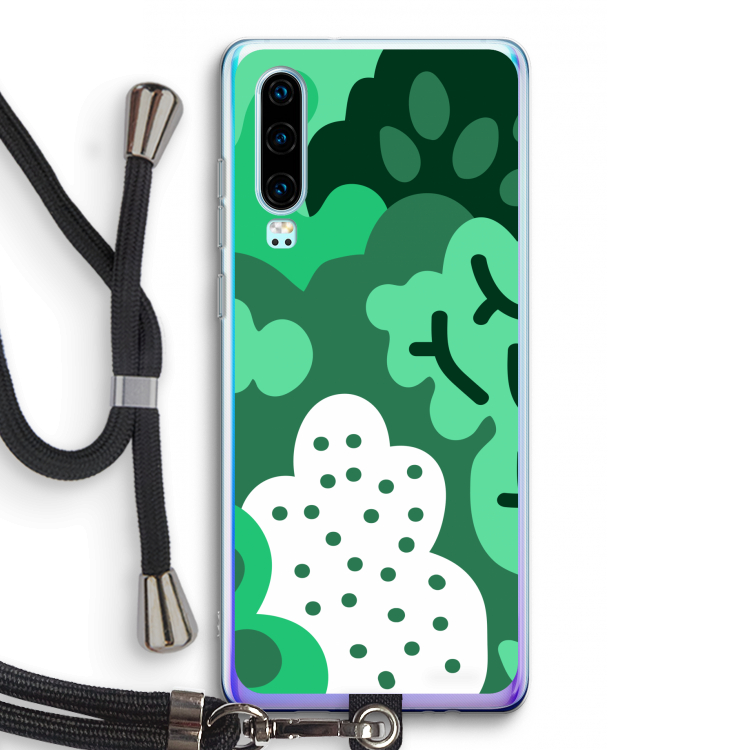 Bushes: Huawei P30 Transparant Hoesje met koord