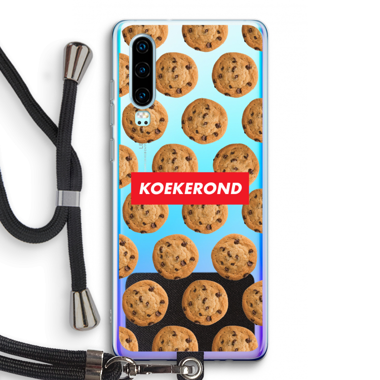 Koekerond: Huawei P30 Transparant Hoesje met koord