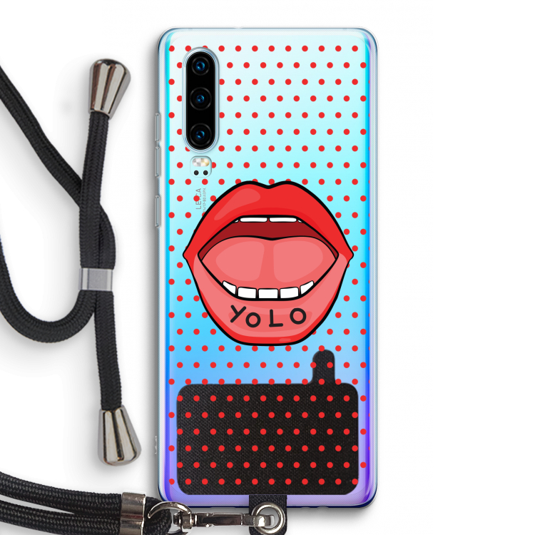 Yolo Denise: Huawei P30 Transparant Hoesje met koord