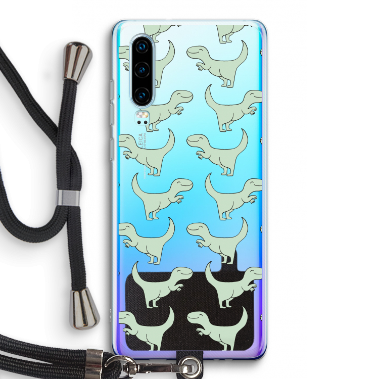 Dinos: Huawei P30 Transparant Hoesje met koord
