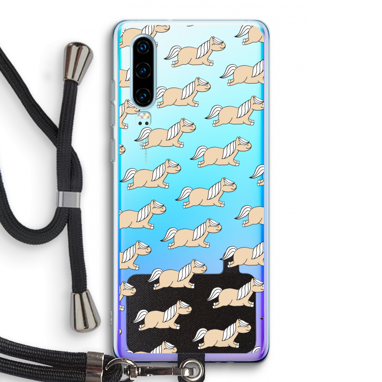 Ponys: Huawei P30 Transparant Hoesje met koord