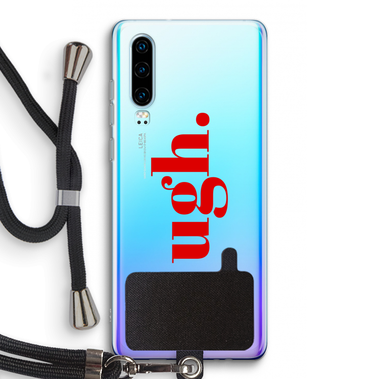 Ugh: Huawei P30 Transparant Hoesje met koord