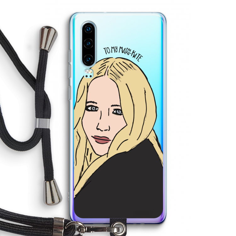 Mary Kate: Huawei P30 Transparant Hoesje met koord