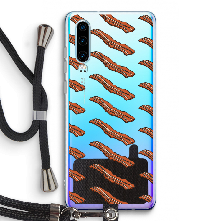 Bacon to my eggs #2: Huawei P30 Transparant Hoesje met koord