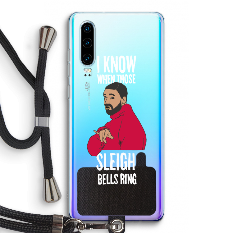Sleigh Bells Ring: Huawei P30 Transparant Hoesje met koord