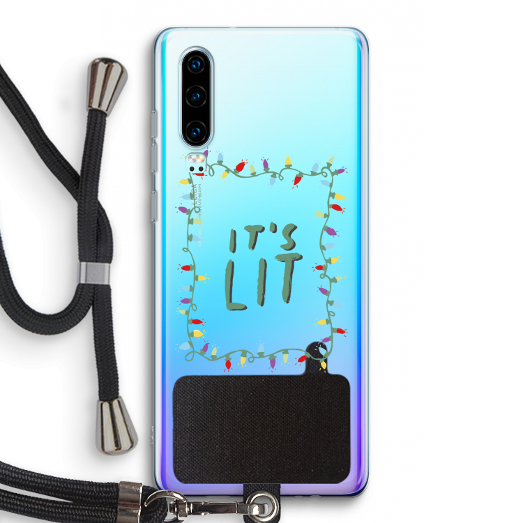 It's Lit: Huawei P30 Transparant Hoesje met koord
