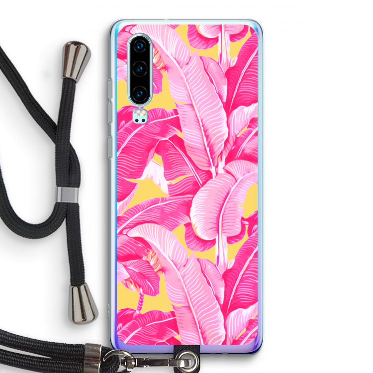 Pink Banana: Huawei P30 Transparant Hoesje met koord