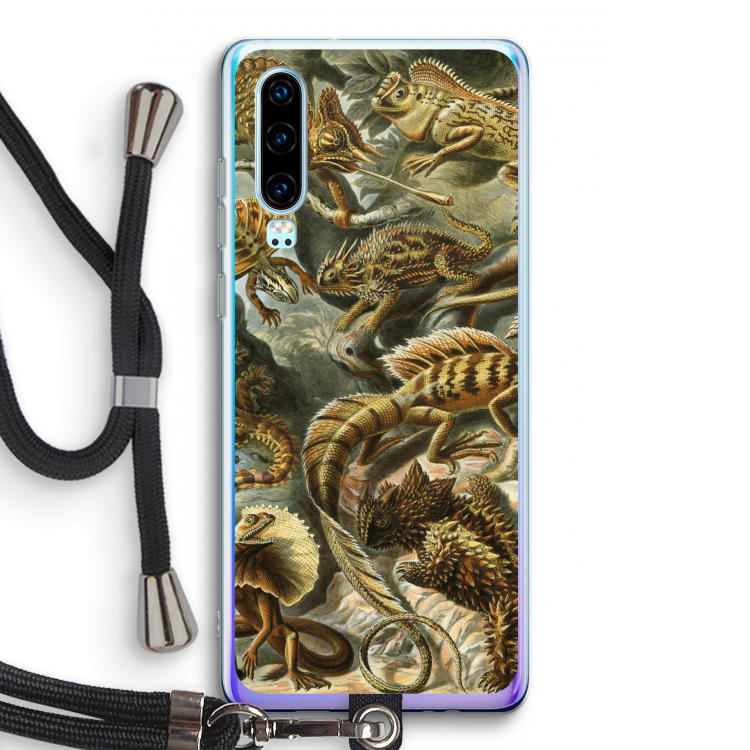 Haeckel Lacertilia: Huawei P30 Transparant Hoesje met koord