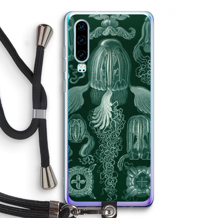 Haeckel Cubomedusae: Huawei P30 Transparant Hoesje met koord
