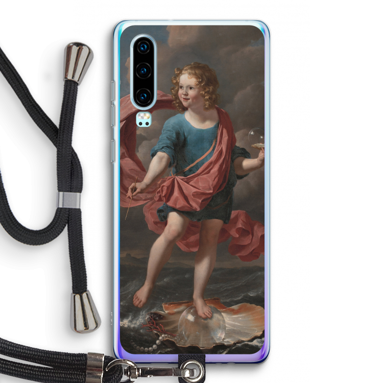 Soap Bubbles: Huawei P30 Transparant Hoesje met koord